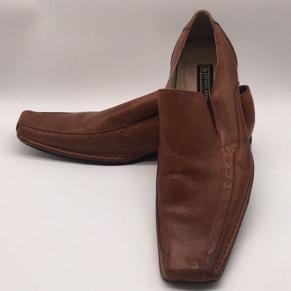 Stacy Adams Danton Men's Slip On Cognac Brown Bike Toe Dress Loafers Siz… - Picture 12 of 14